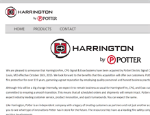 Tablet Screenshot of harringtonfire.com